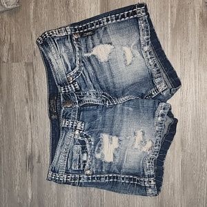 Silver Aiko Mid Shorts Size W26